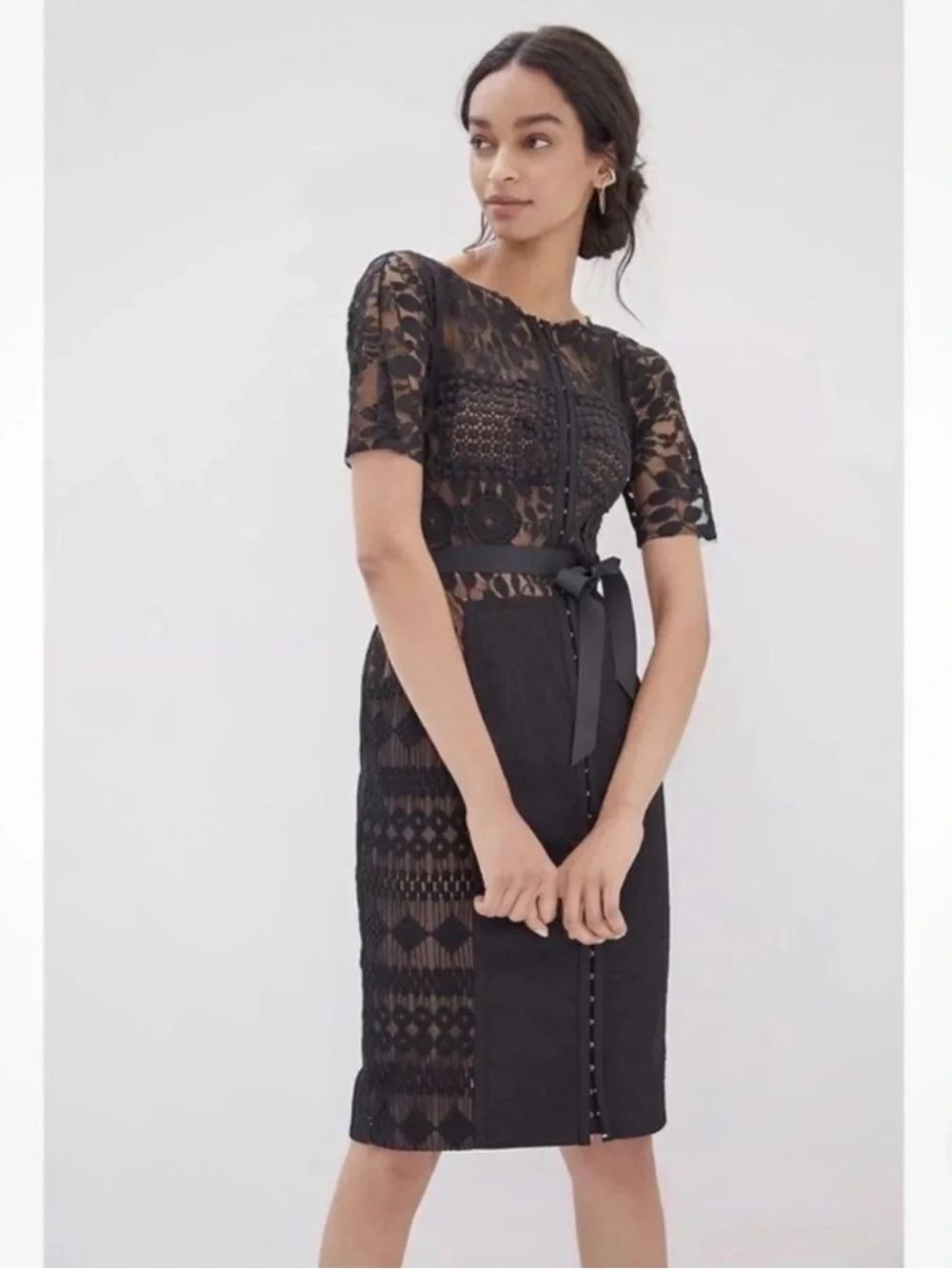 New Anthropologie Byron Lars Carissima Sheath
Dress Lace Black Size 6